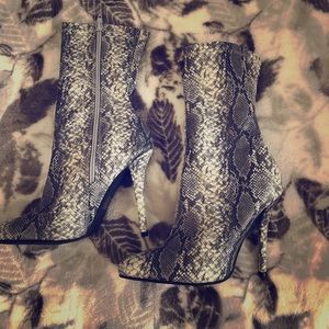 Snake Heel Bootie
